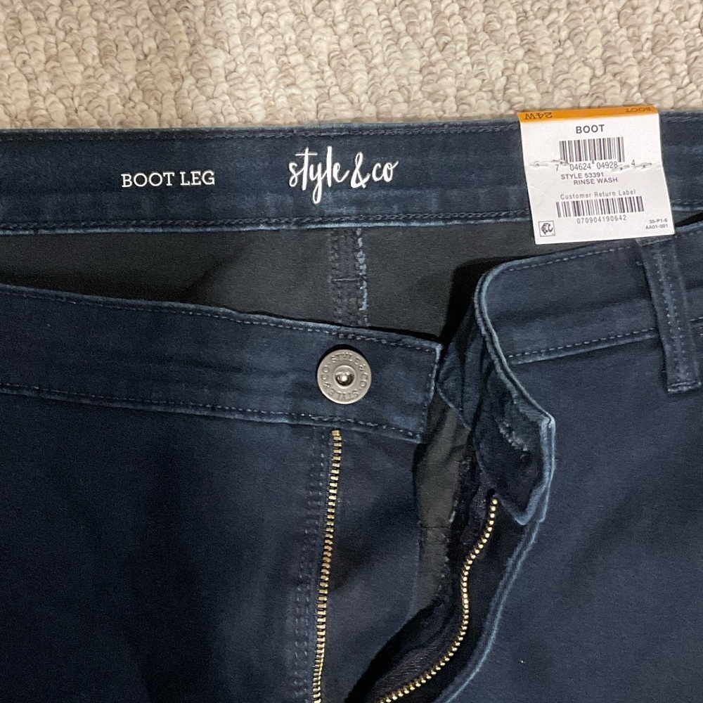 Style & Co. Navy Bootcut Jeans - Picture 2 of 2